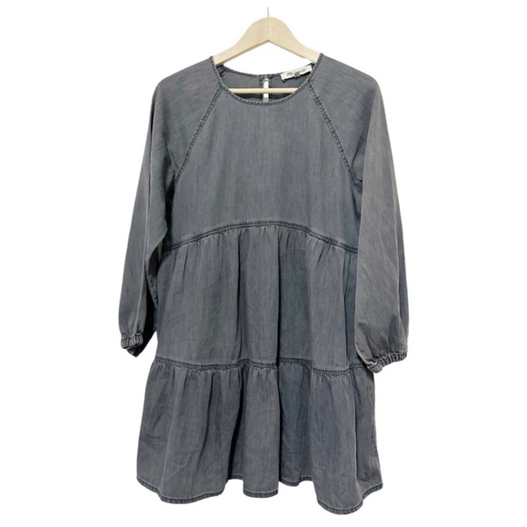 Madewell Charcoal Denim Tiered Tunic
Dress - Size Medium - Picture 2 of 5